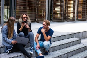 college students studying together